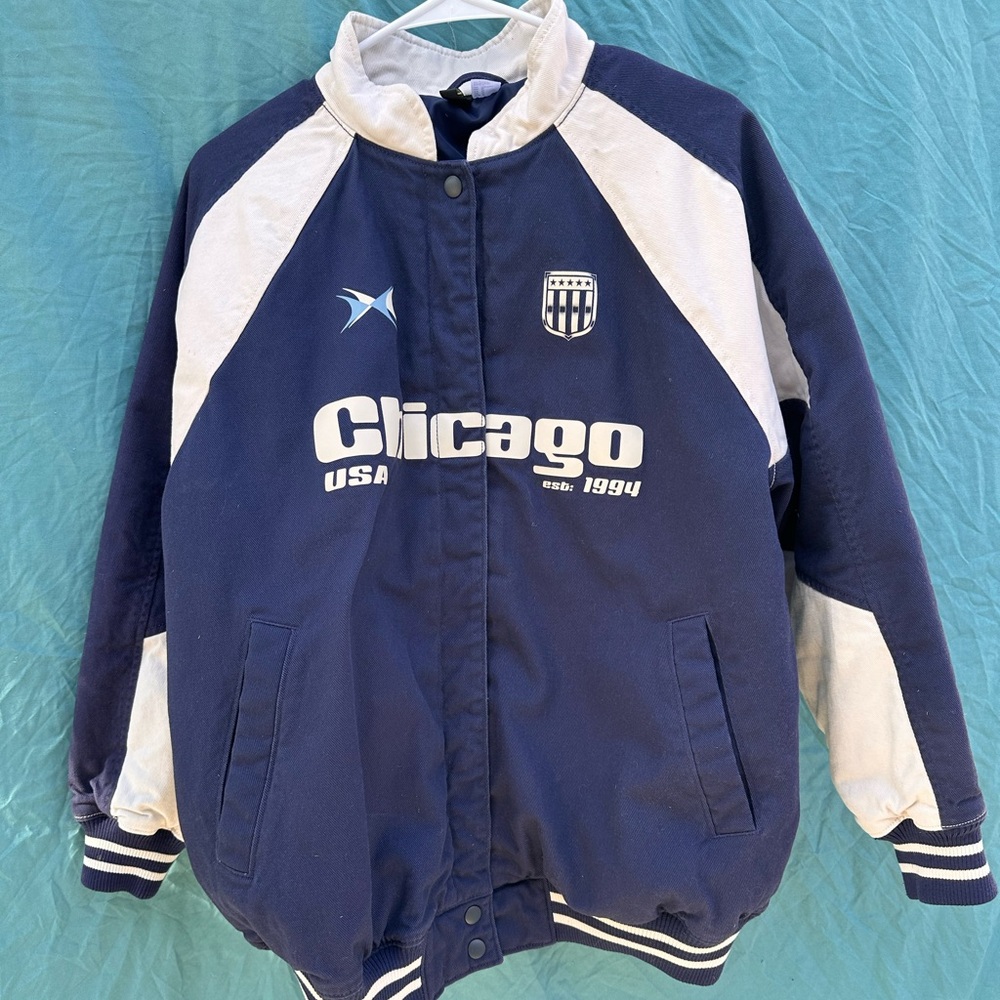 Blue and white vintage jacket